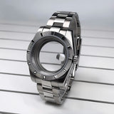 NH35 Case 39mm 316L Stainless Steel Sapphire Glass Striped Bezel for NH35 NH36 NH34,NH38,NH39 etc NHMovement SK Mod Replacement Parts