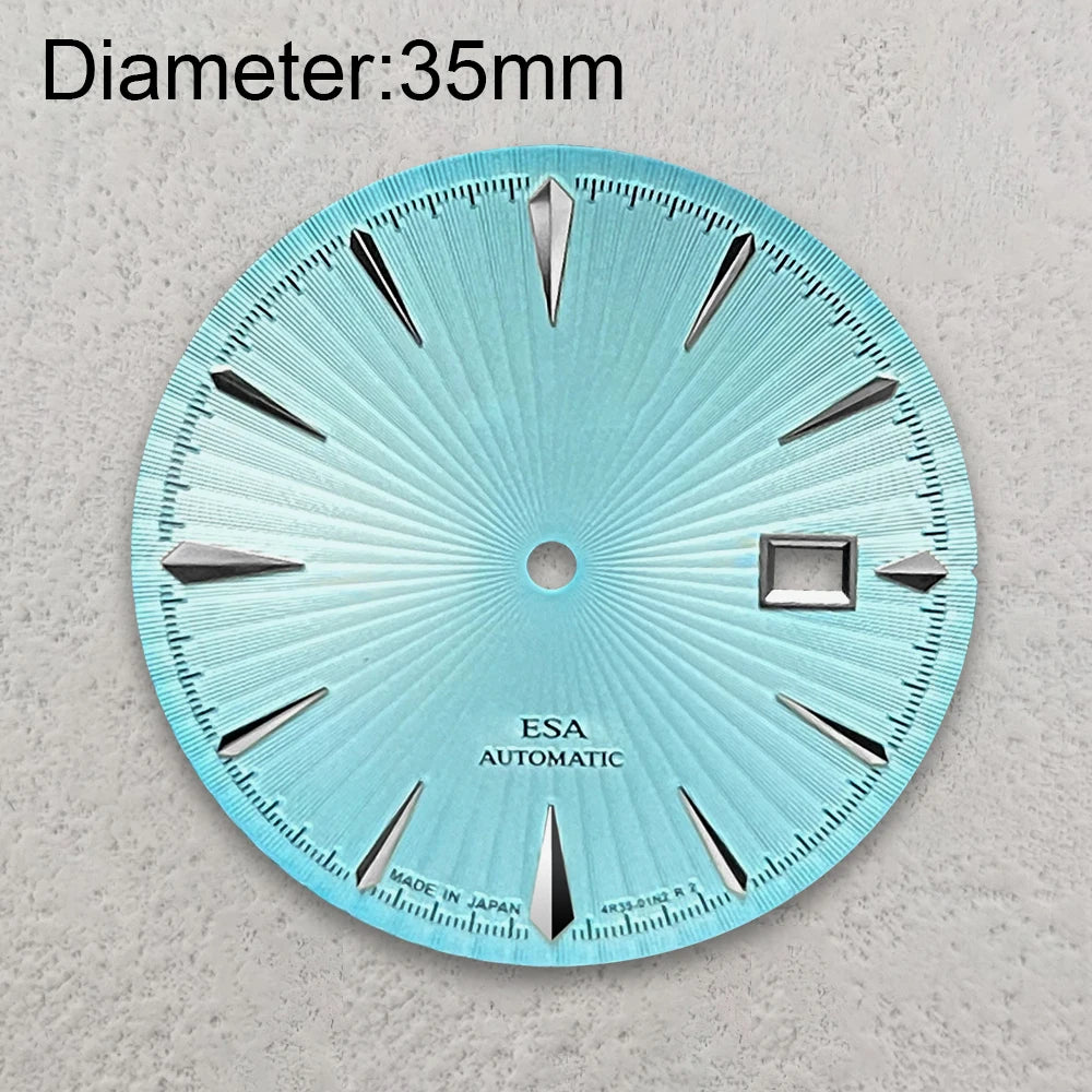 35mm Cocktail Dial Suitable For NH35 Japan Movement Vertical Stripe High Quality Dial Watch Modification Accessories