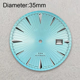 35mm Cocktail Dial Suitable For NH35 Japan Movement Vertical Stripe High Quality Dial Watch Modification Accessories