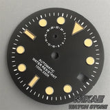 29mm Sterile TMI NH37 Watch Dial Hand Set Black Blue Green Dial Silver Orange Index Green Luminous