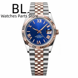 36mm39mm Two-tone Rose Gold DateJust Fluted Sapphire Roman Index Bubble 10Bar