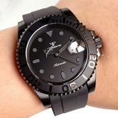 Black Yacht Master Tandorio TD269k 40mm Shark Hands Sapphire Glass 200m Waterproof Japan NH35A Automatic Mechanical Watch