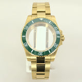 40MM PVD Gold Submariner Watch Case  GMT Yacht Master Polish Strap Sapphire Glass For NH35 NH36 NH34 NH38 Miyota 8215 Eta 2824 GMT SUB Yacht 20ATM waterproof