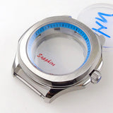 316L stainless steel case 40mm  Watch Case Parts for NH34 NH35 NH36 NH70 NH72 NH38 NH39 Blue Chapter Ring Sapphire Crystal