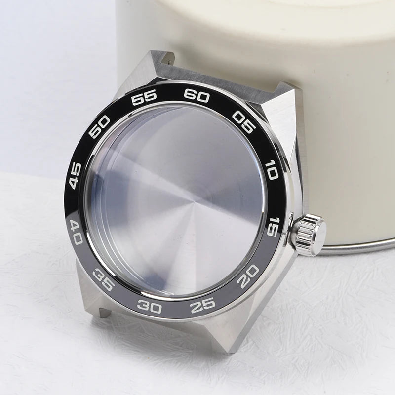 Premium GS Tokyo Lion Watch case 3 O'clock steel 43mm C3 Lume Dive watch case Sapphire glass fits for NH35/NH36 Automatic Movement Watch mod