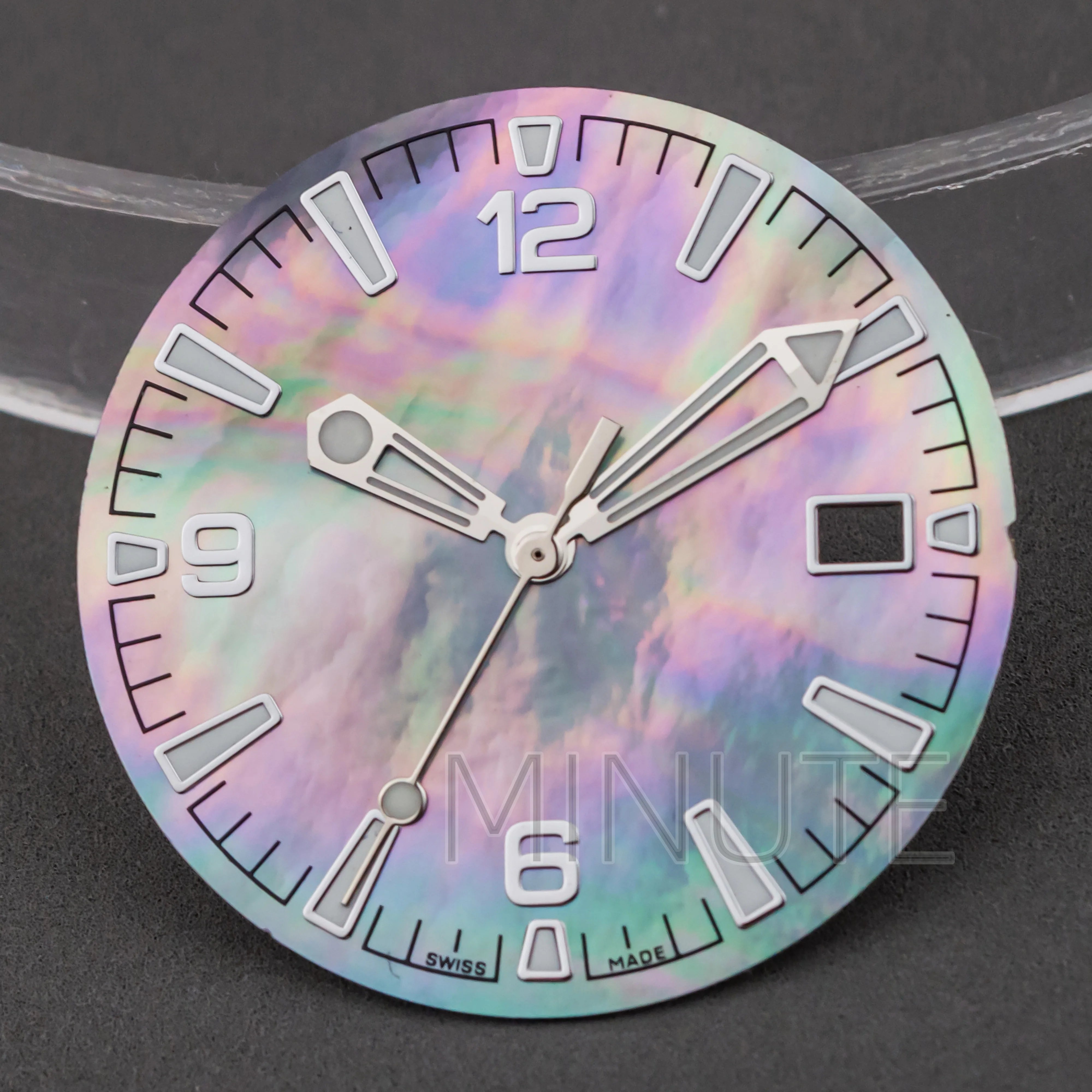 31mm Watch Dial and hands for Seamaster 300 Luminous Needles Dial fit NH35 NH36 Movement