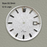 New 33.5mm G S Logo Dial water ripple Dial Suitable For NH36 Nh35 Movement High Quality Watch Modification Accessories