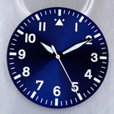 38mm watch dial Sunburst Blue Green White Black Hand Set Fit NH35 NH36 NH38 PT5000 for Pilot Diving Men Watch Parts Accessories