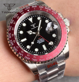 Tandorio Professonal GMT Watch Sapphire NH34 Diver 20atm Ceramic TD240 40mm