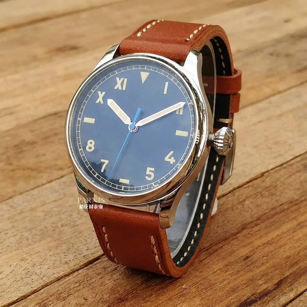 44mm VH31 Quartz Watch Italian Navy Mechanical Sweep Second Luminous 10ATM AR Sapphire California Dial