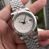 DateJust  NH35 watch "Who Cares I'm already Late" dial customized logo 39mm/36mm  Glass Back Sapphire 10bar