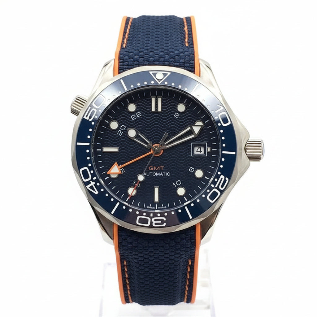BLIGER 41mm NH34 GMT Seamaster Automatic Blue Ceramic Bezel BLIGER 41mm NH34 GMT Seamaster Automatic Blue Ceramic Bezel