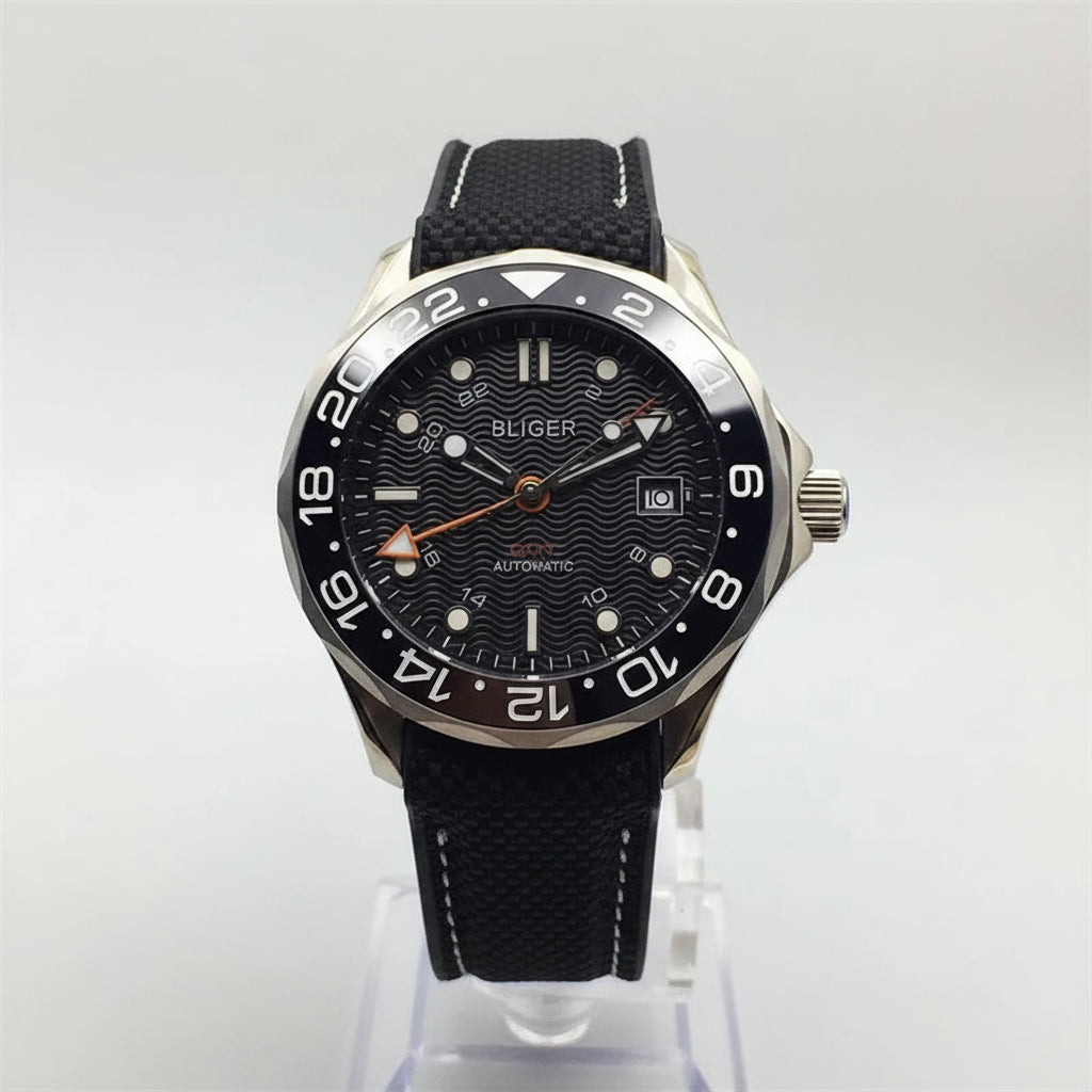 BLIGER 41mm NH34 GMT Seamaster Automatic Blue Ceramic Bezel BLIGER 41mm NH34 GMT Seamaster Automatic Blue Ceramic Bezel