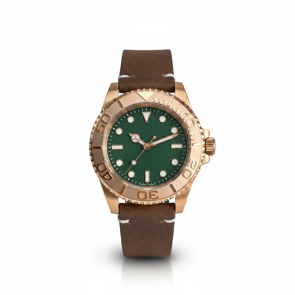Solid Bronze Yacht Master Watch 40mm Tandorio TD232K CUSN8 NH35A