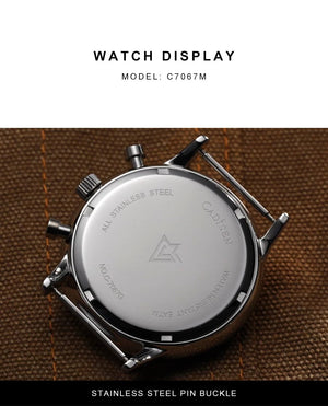 CADISEN C7067 Chronograph MIYOTA 0S10 Quartz Watch AR Mirror 5bar - Tandorio Watches