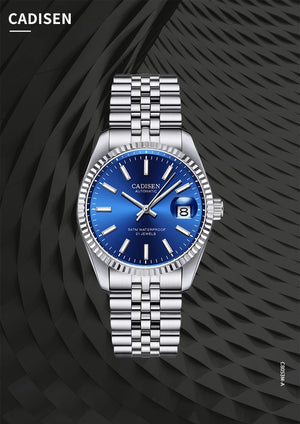 CADISEN C8053 Dress Watch Date Just miyota 8215 Automatic 38MM Sapphire 5Bar - Tandorio Watches