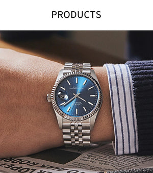 CADISEN C8053 Dress Watch Date Just miyota 8215 Automatic 38MM Sapphire 5Bar - Tandorio Watches