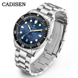 CADISEN C8245 Diver AR Sapphire MIYOTA 8215 Mechanical Wristwatch Ceramic Ring 10Bar Luminous - Tandorio Watches