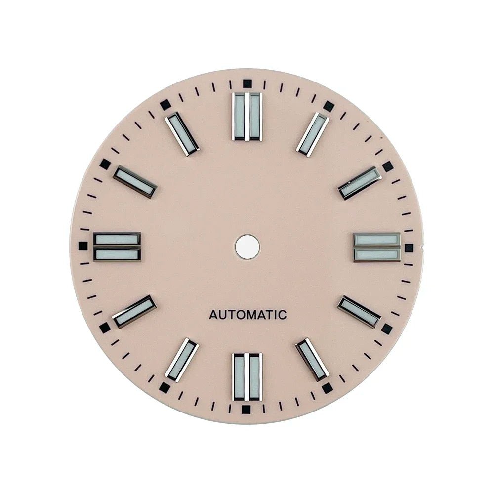 Double bar 28.5mm Watch Dials for NH35A NH38 Movement No Date with BGW9 Lume NH35 Dial Green Orange Blue PzpNqzZr - Tandorio Watches