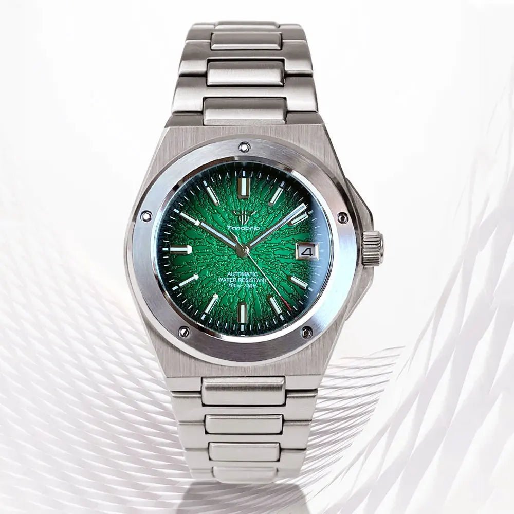 Engineer Watch Tandorio TD331S Blue Teacup Pattern Date Face Sapphire 10bar NH35 Automatic Lumimous Dress - Tandorio Watches