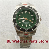Green 43mm Deep Sea Watch Case Ceramic Insert Sapphire Glass NH35 Miyota 8215 PT5000 ETA2824 10ATM