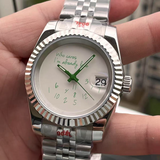 DateJust  NH35 watch "Who Cares I'm already Late" dial customized logo 39mm/36mm  Glass Back Sapphire 10bar