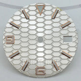 honeycomb texture watch dial is 29mm green luminous suitable for replacing parts of NH35 and NH36 movements - Tandorio Watches