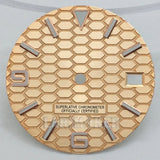 honeycomb texture watch dial is 29mm green luminous suitable for replacing parts of NH35 and NH36 movements - Tandorio Watches