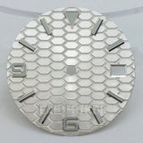 honeycomb texture watch dial is 29mm green luminous suitable for replacing parts of NH35 and NH36 movements - Tandorio Watches