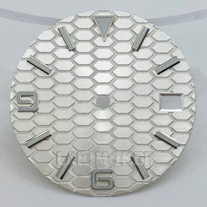 honeycomb texture watch dial is 29mm green luminous suitable for replacing parts of NH35 and NH36 movements - Tandorio Watches