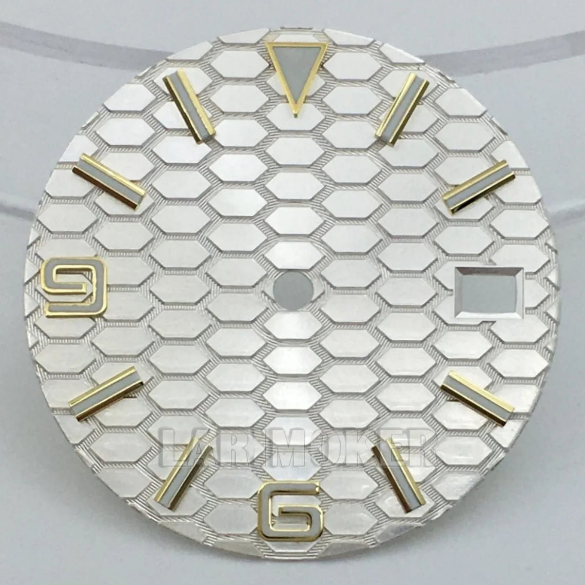 honeycomb texture watch dial is 29mm green luminous suitable for replacing parts of NH35 and NH36 movements - Tandorio Watches