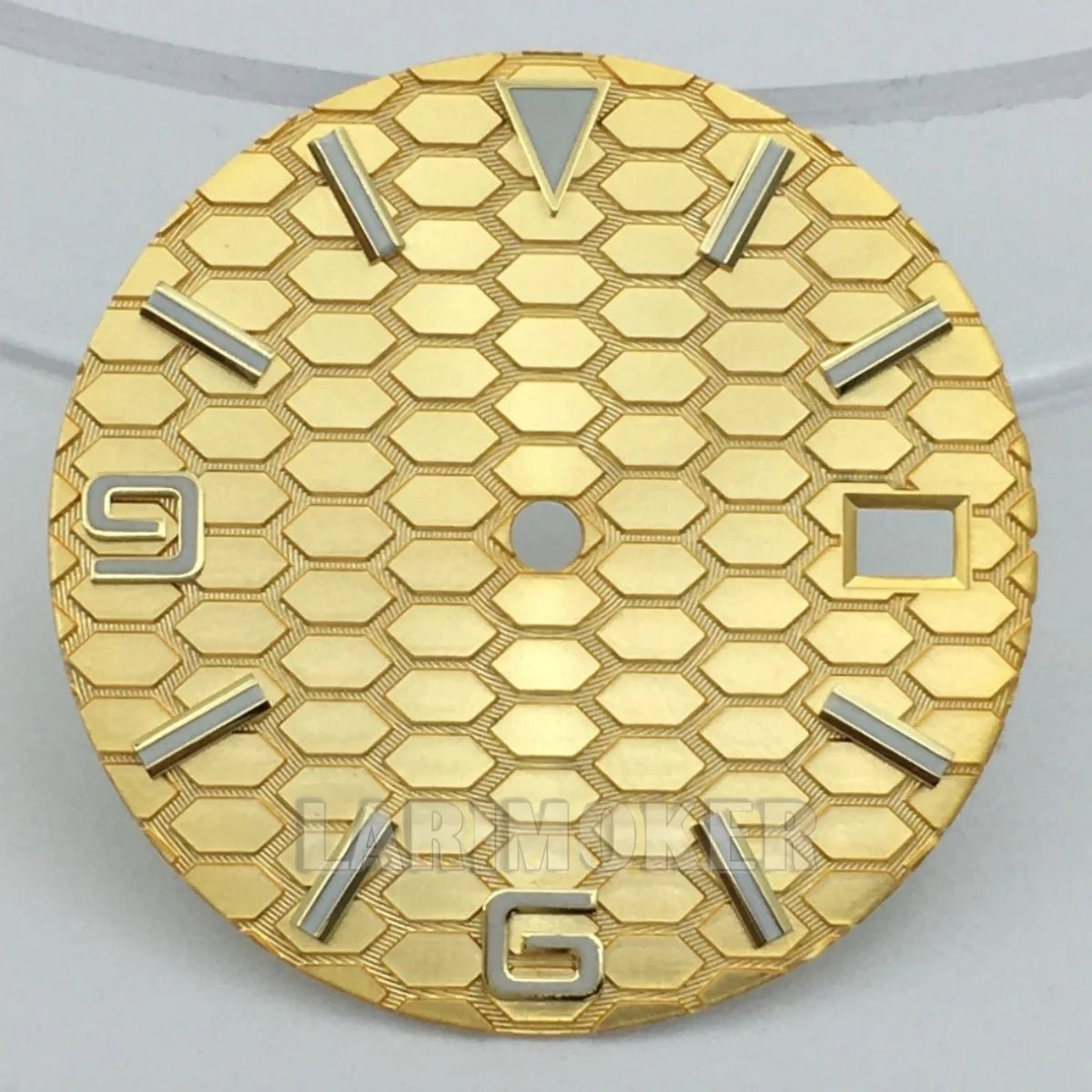 honeycomb texture watch dial is 29mm green luminous suitable for replacing parts of NH35 and NH36 movements - Tandorio Watches