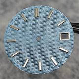28.5mm ウォッチダイヤル NH35 ダイヤル 波型テクスチャ表面 発光なし ウォッチフェイス NH35ムーブメント用ウォッチアクセサリー
