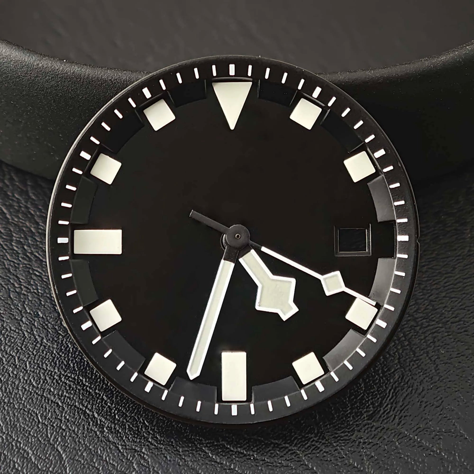 Miyota 8215 dial 31.8mm blue - green luminous dial/hands, suitable for dial replacement of 8215 automatic mechanical movement - Tandorio Watches