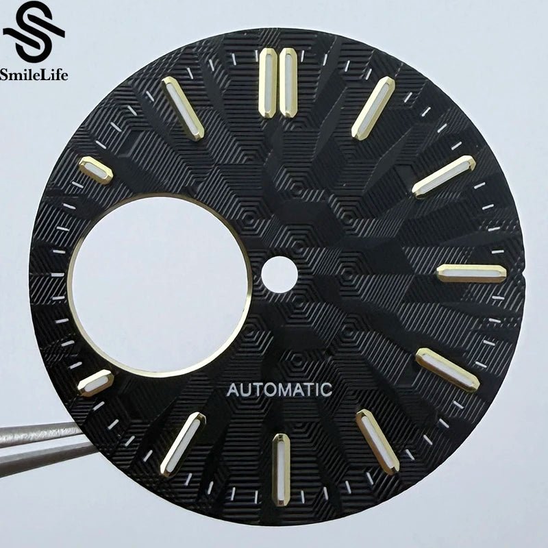 NH38 dial 28.5mm Texture Watch Dial Green Luminous Modification Watch Accessories Watch Faces for NH38 Movement - Tandorio Watches