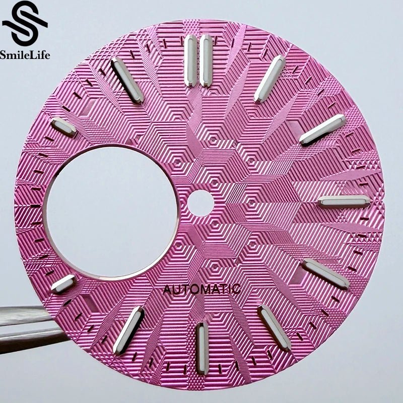 NH38 dial 28.5mm Texture Watch Dial Green Luminous Modification Watch Accessories Watch Faces for NH38 Movement - Tandorio Watches