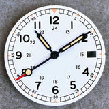 Nologo 29mm Pilot Field Watch Dial Face for NH35 NH36 3.8/3 Clock Watch Mod Case Numbers Markers Vintage Black Hand SKX Mod - Tandorio Watches