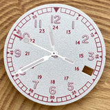 Nologo 29mm Pilot Field Watch Dial Face for NH35 NH36 3.8/3 Clock Watch Mod Case Numbers Markers Vintage Black Hand SKX Mod - Tandorio Watches
