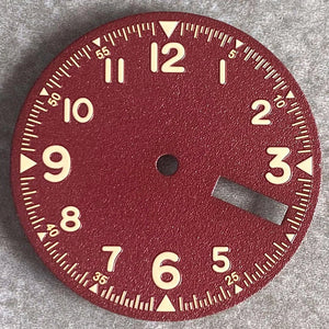 Nologo 29mm Pilot Field Watch Dial Face for NH35 NH36 3.8/3 Clock Watch Mod Case Numbers Markers Vintage Black Hand SKX Mod - Tandorio Watches