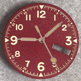 Nologo 29mm Pilot Field Watch Dial Face for NH35 NH36 3.8/3 Clock Watch Mod Case Numbers Markers Vintage Black Hand SKX Mod - Tandorio Watches