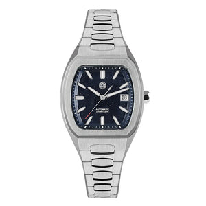 San Martin Dress Watch SN0145 39.5mm Tonneau Luxury Mineral Dial PT5000 SW200 Automatic AR Sapphire Luminous - Tandorio Watches