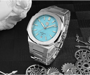 San Martin Nautilus MOD SN0075G 43mm Sw200 PT5000 Automatic AR Sapphire 20 ATM BGW - 9 - Tandorio Watches