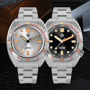 San Martin SN0067 40mm Diver Watch YN55 Automatic AR Sapphire 20Bar Swiss Lume - Tandorio Watches
