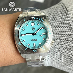 San Martin SN0067 40mm Diver Watch YN55 Automatic AR Sapphire 20Bar Swiss Lume - Tandorio Watches