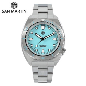 San Martin SN0067 40mm Diver Watch YN55 Automatic AR Sapphire 20Bar Swiss Lume - Tandorio Watches