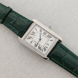 Tank Watch 31mm square retro women's watch stainless steel quartz VJ24 3ATM Mineral Silver Gold