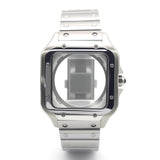 Square Watch Case High quality 38mm NH35 case 316L polished stainless steel case kit for Cartier Santos square case fits NH35/36/ 4R35/36 movement - Tandorio Watches