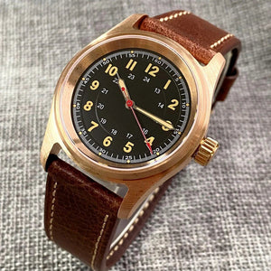 Tandorio 36mm Bronze Pilot NH35/PT5000 Mechanical Watch 200m Water Resistant Sapphire TD030 - Tandorio Watches