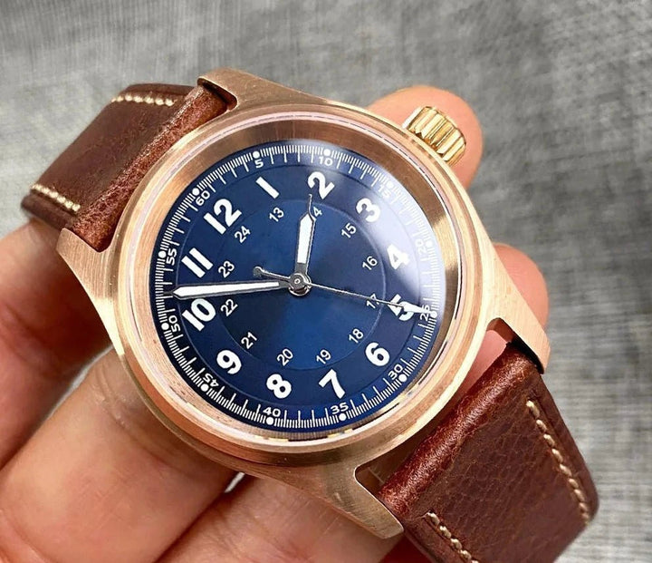 Tandorio 36mm Bronze Pilot NH35/PT5000 Mechanical Watch 200m Water Resistant Sapphire TD030 - Tandorio Watches