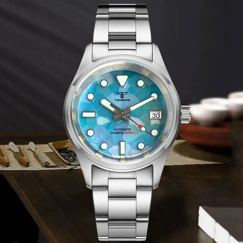 Tandorio 36mm Pilot Field watch NH35 Mechanical Sapphire Crystal